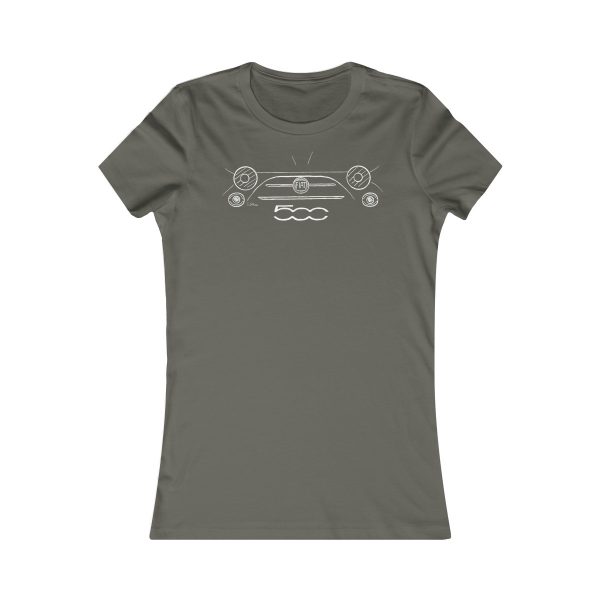 Women's Tee - Fiat 500 White - Image 4