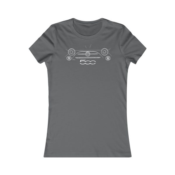 Women's Tee - Fiat 500 White - Image 6