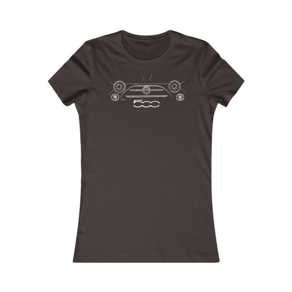 Women's Tee - Fiat 500 White - Image 2