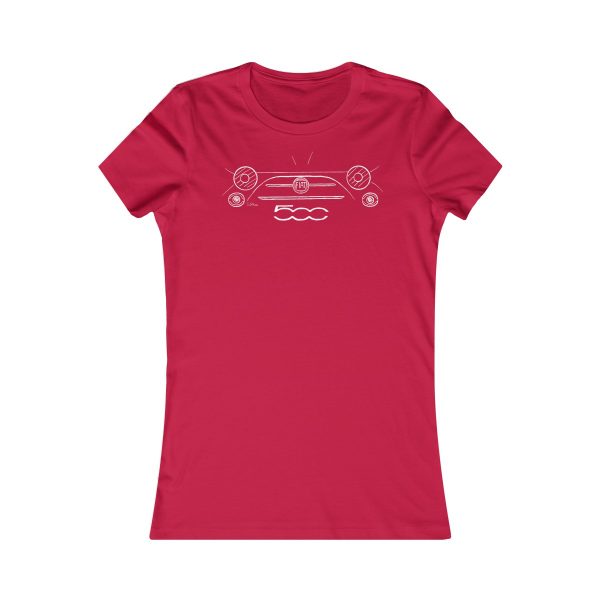 Women's Tee - Fiat 500 White - Image 9