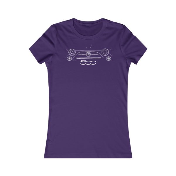 Women's Tee - Fiat 500 White - Image 8