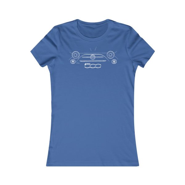 Women's Tee - Fiat 500 White - Image 5