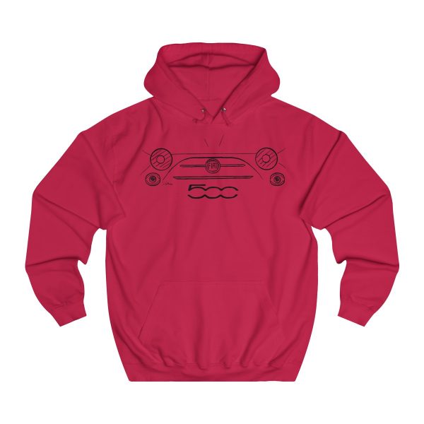 College Hoodie - Fiat 500 - Image 8