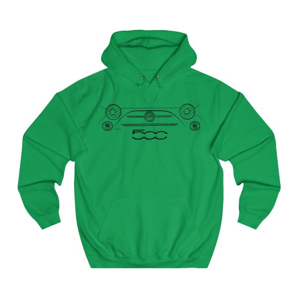 College Hoodie - Fiat 500 - Image 3
