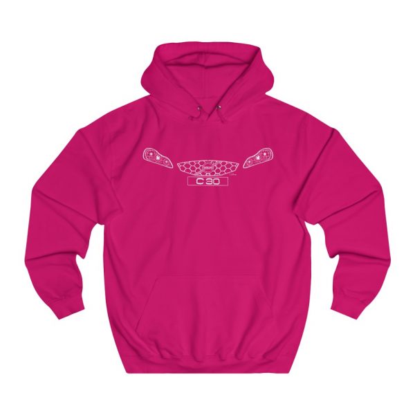 College Hoodie - Volvo C30 White - Image 8