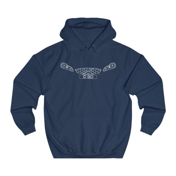 College Hoodie - Volvo C30 White