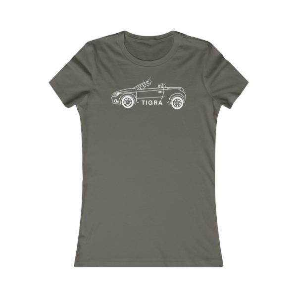 Women's Tee - Vauxhall Tigra B Side View Top Down White - Image 4