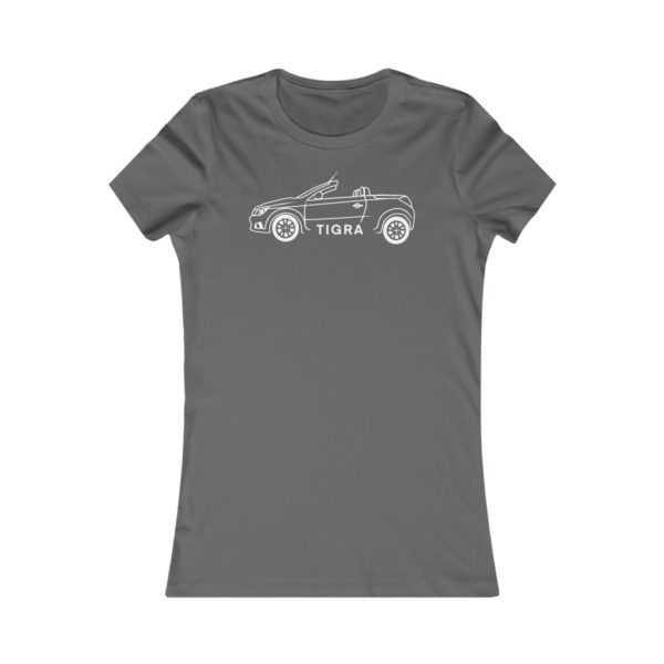 Women's Tee - Vauxhall Tigra B Side View Top Down White - Image 6