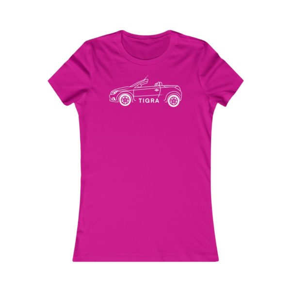 Women's Tee - Vauxhall Tigra B Side View Top Down White - Image 9