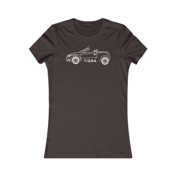 Women's Tee - Vauxhall Tigra B Side View Top Down White - Image 2