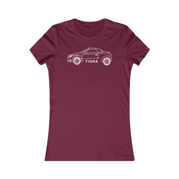 Women's Tee - Vauxhall Tigra B Side View White - Image 9