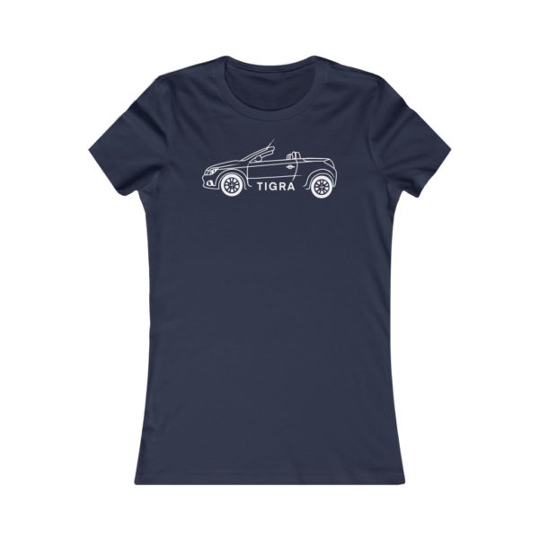 Women's Tee - Vauxhall Tigra B Side View Top Down White - Image 7