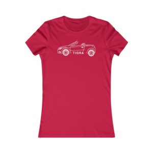 Women's Tee - Vauxhall Tigra B Side View Top Down White