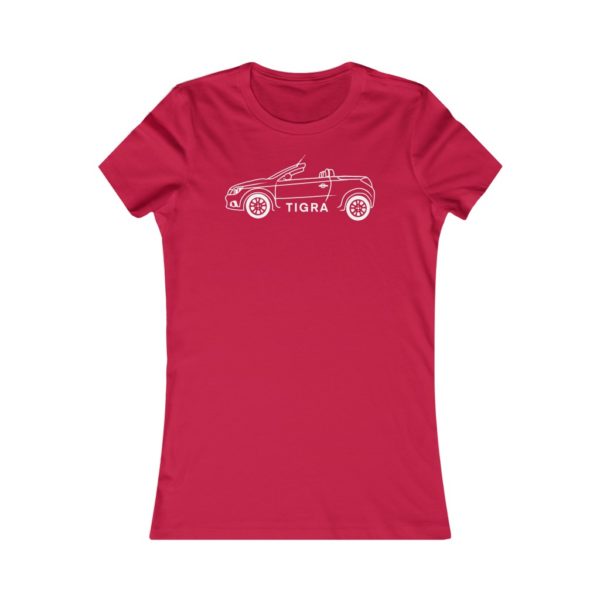 Women's Tee - Vauxhall Tigra B Side View Top Down White