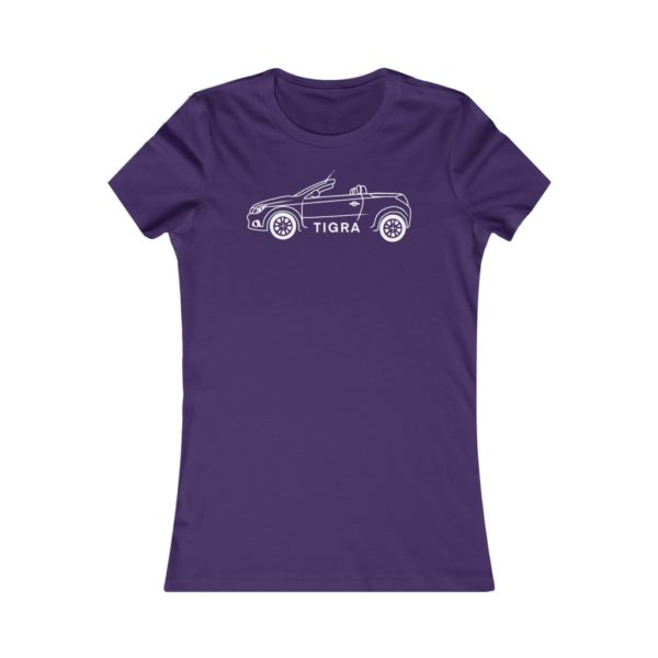 Women's Tee - Vauxhall Tigra B Side View Top Down White - Image 8