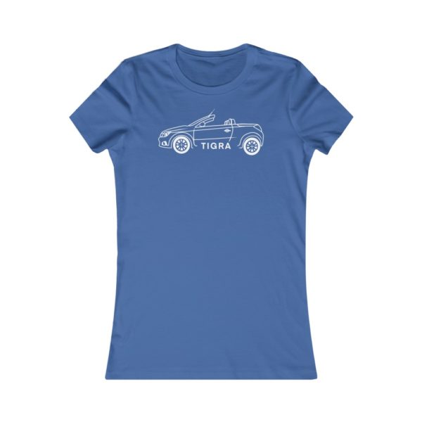 Women's Tee - Vauxhall Tigra B Side View Top Down White - Image 5