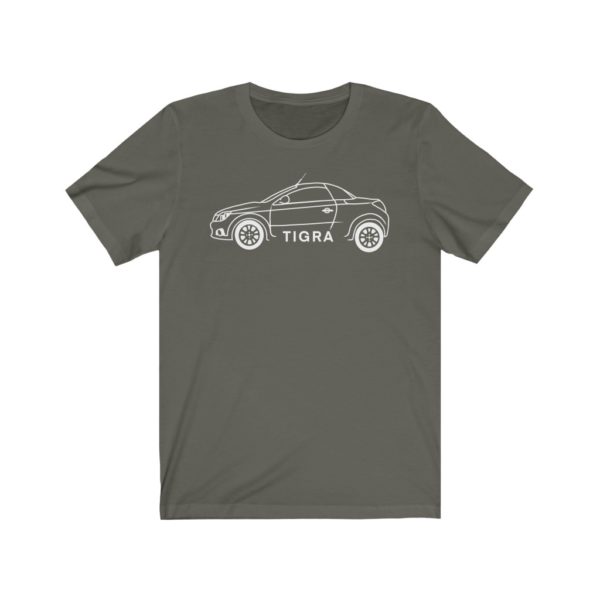 Short Sleeve Tee - Vauxhall Tigra B Side View White - Image 4