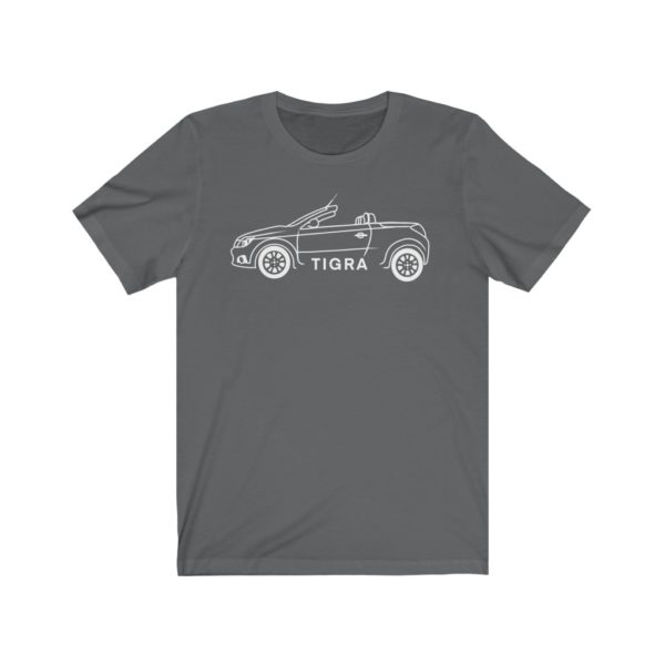 Short Sleeve Tee - Vauxhall Tigra B Side View Top Down White - Image 5