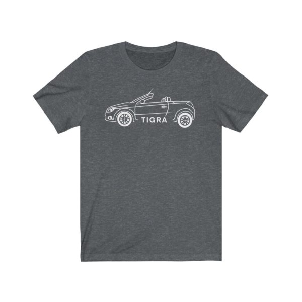 Short Sleeve Tee - Vauxhall Tigra B Side View Top Down White - Image 6
