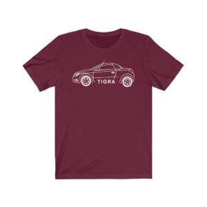 Short Sleeve Tee - Vauxhall Tigra B Side View White