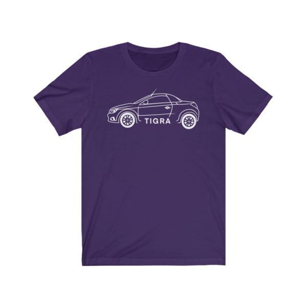 Short Sleeve Tee - Vauxhall Tigra B Side View White - Image 9