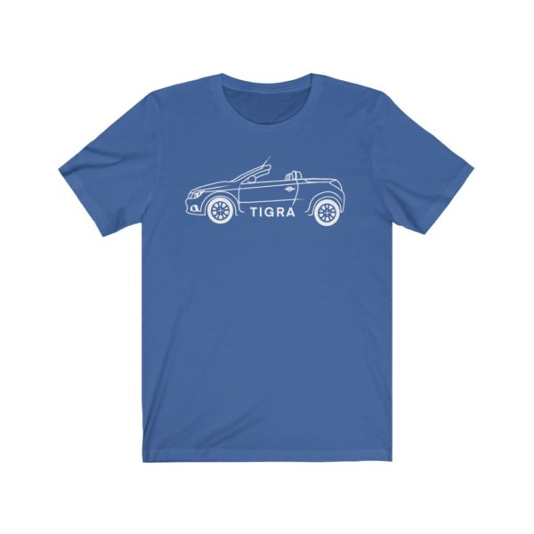 Short Sleeve Tee - Vauxhall Tigra B Side View Top Down White - Image 4