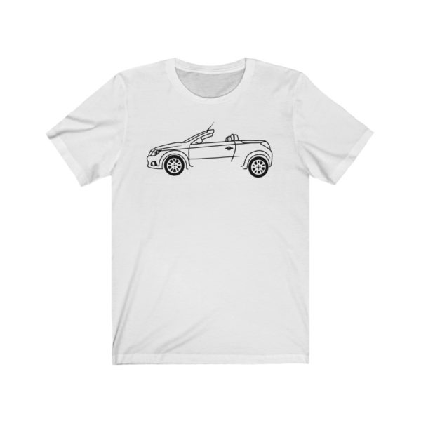 Short Sleeve Tee - Vauxhall Tigra B Side View Top Down - Image 2