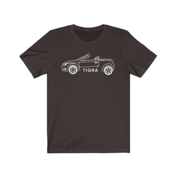 Short Sleeve Tee - Vauxhall Tigra B Side View Top Down White - Image 2