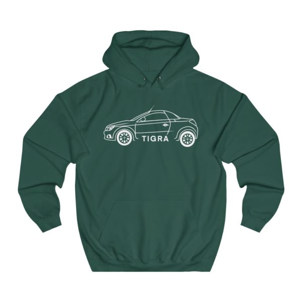 College Hoodie - Vauxhall Tigra B Side View White