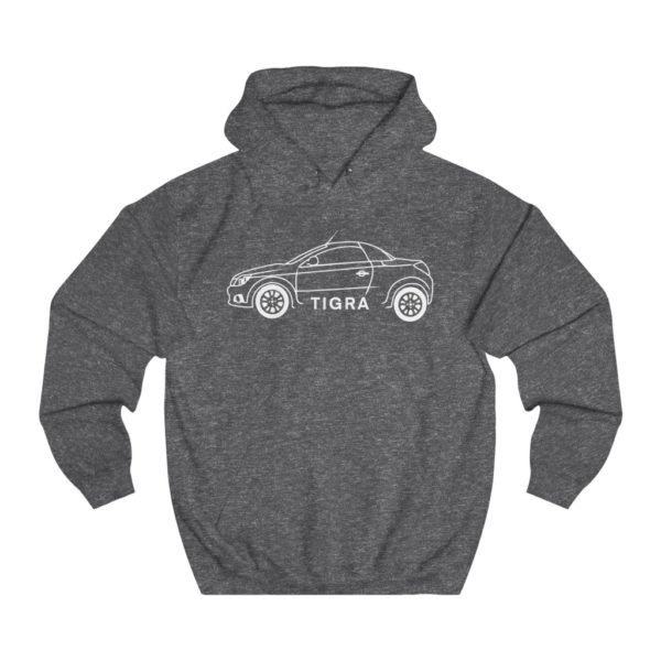 College Hoodie - Vauxhall Tigra B Side View White - Image 6