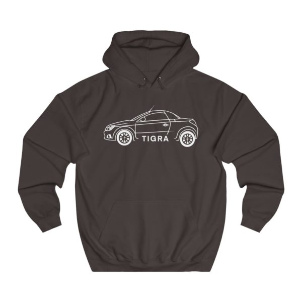 College Hoodie - Vauxhall Tigra B Side View White - Image 2
