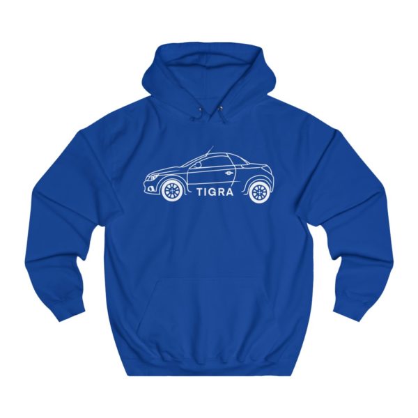 College Hoodie - Vauxhall Tigra B Side View White - Image 4