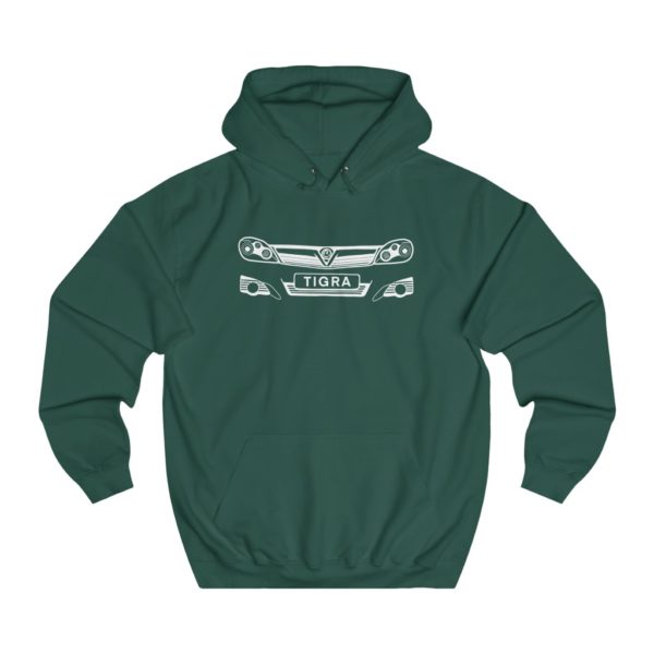 College Hoodie - Vauxhall Tigra B Front White - Image 4